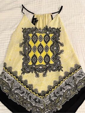 By & By Yellow Paisley Halter Camisole